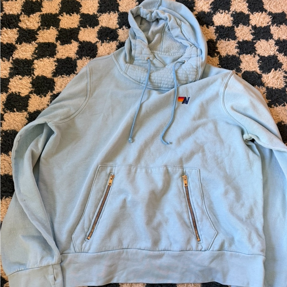 Aviator Nation Ninja Hoodie, Unisex, Sky Blue